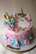 Unicorn Face 6th Birthday Cake