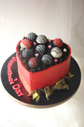 Heart Chocolate Truffle Cake for Valentine’s Day | Romantic Custom Cake