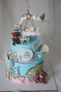 Little Explorer Baby Shower Cake with Travel Theme | Custom Baby Shower Cake