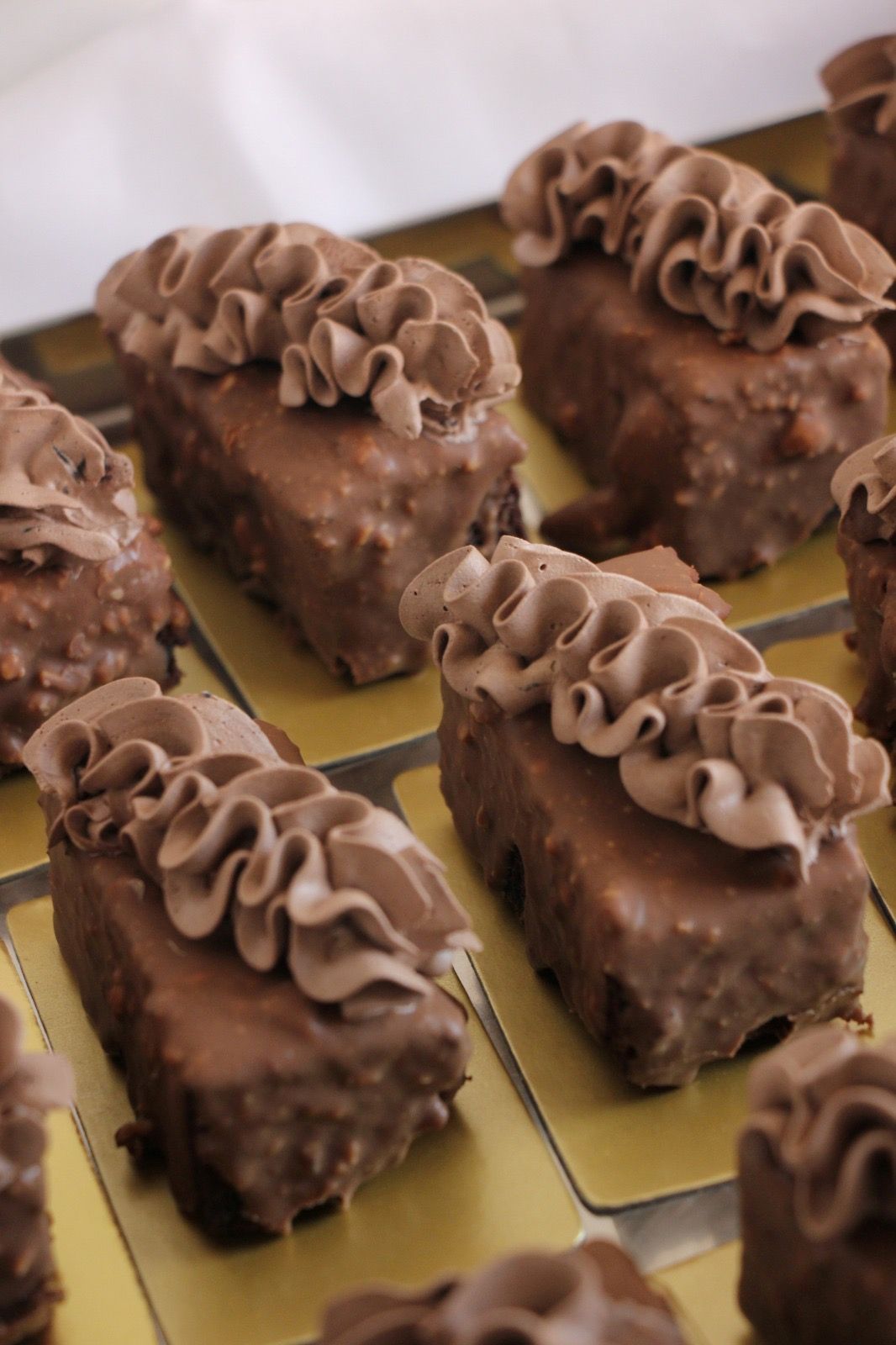 Rocher Cake Slices | Chocolate Hazelnut Luxury Dessert Bars