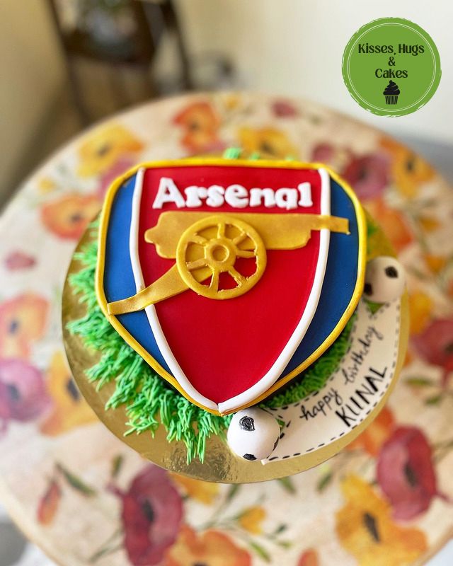 Arsenal Football Theme Birthday Cake