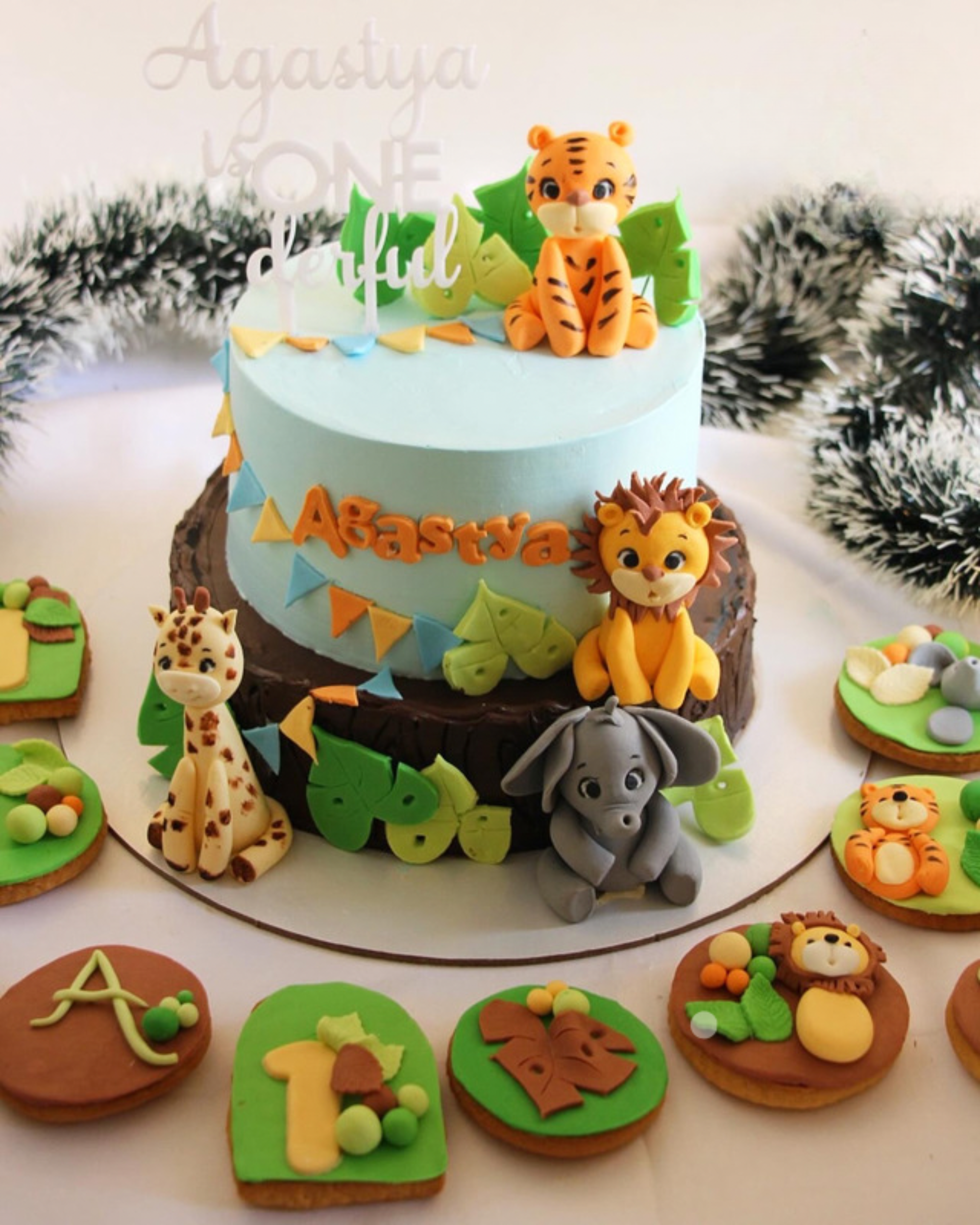Wild One Jungle Safari Cake