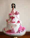 Pink Fashion Princess Birthday Cake | Custom Girl Birthday Cake