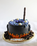 Magic Cauldron Halloween Cake with Potion Bubbles | Custom Themed Cake